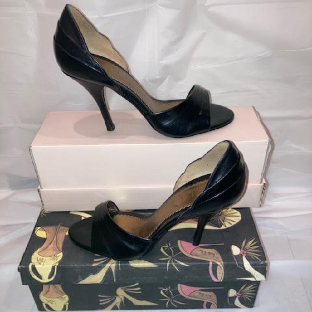 Sleek, Sexy & Black Nicole Miller Retro Stilettos